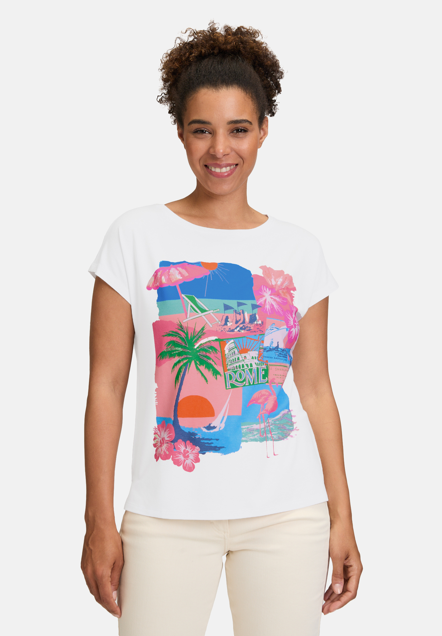 T-shirt basique à impression, BETTY BARCLAY