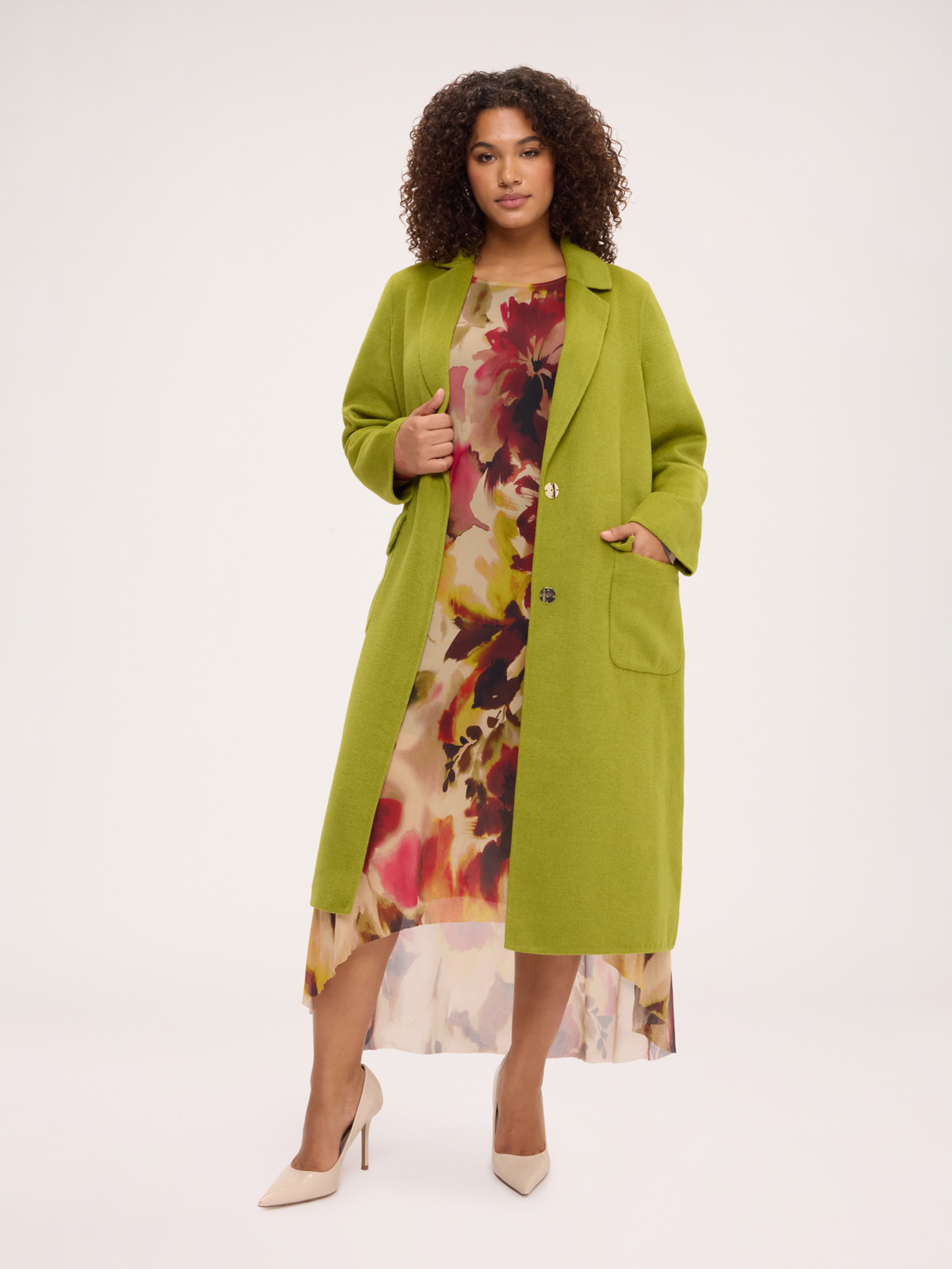 Manteau long avec cache-cou, FIORELLA RUBINO