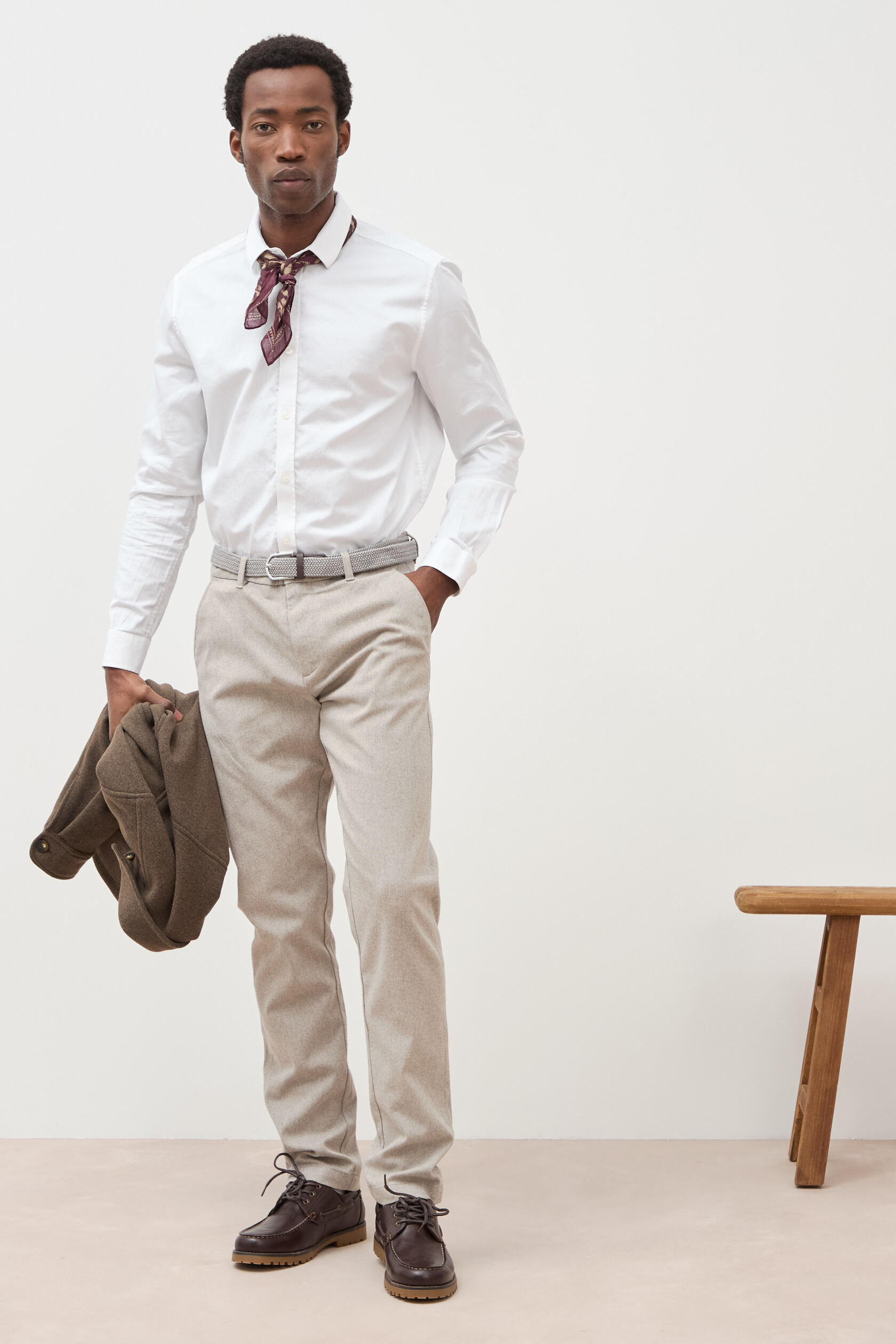Pantalon chino avec ceinture, BONOBO