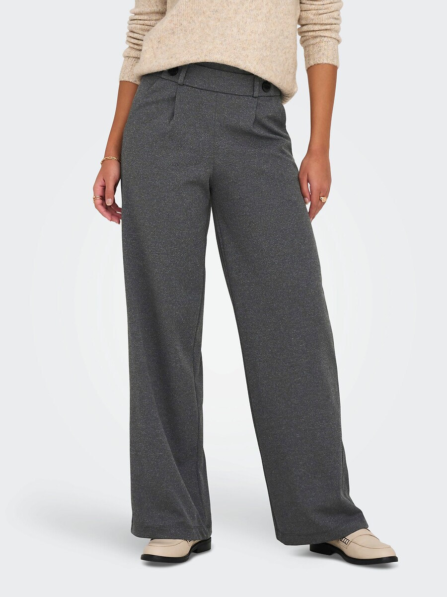 Pantalon large, taille haute