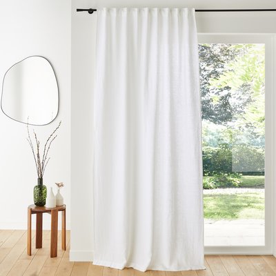 Elba Linen Curtain with Gathered Braid Finish LA REDOUTE INTERIEURS