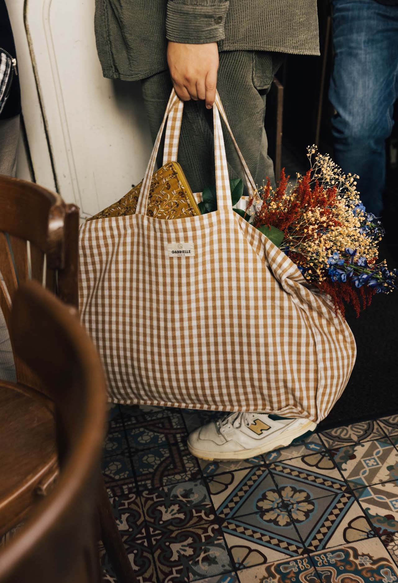 Sac week-end en coton, VICHY, GABRIELLE PARIS