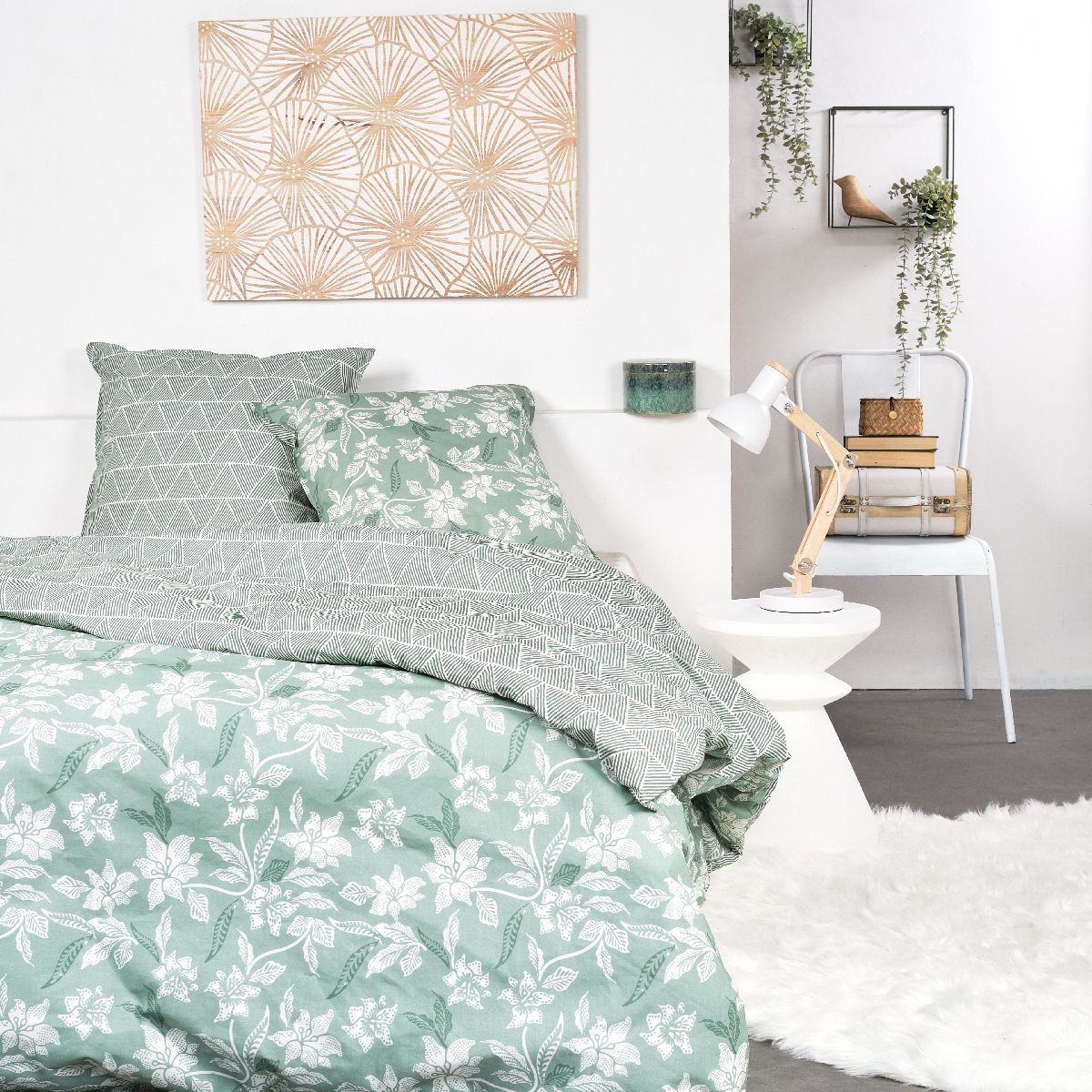 Parure de lit imprimé Floral coton SUNSHINE LOU, TODAY