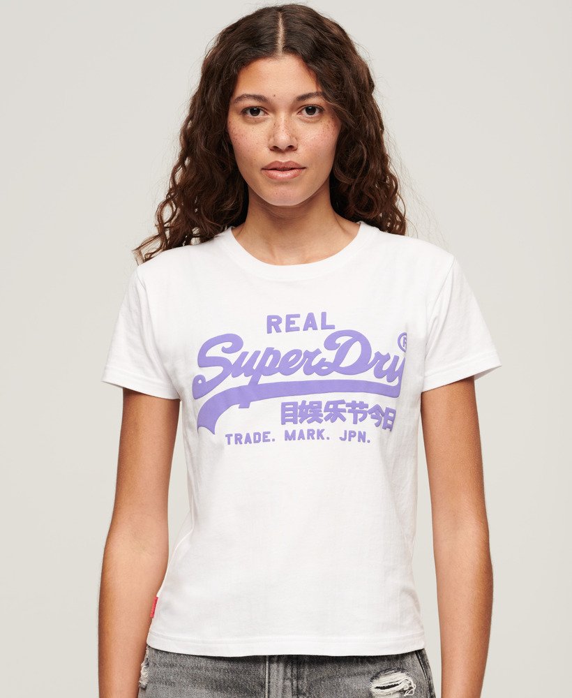 T-shirt ajusté à motif fluo, SUPERDRY