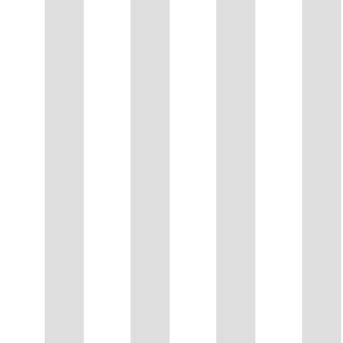 Papier peint rayures larges gris ciel blanc pur, HEXOA