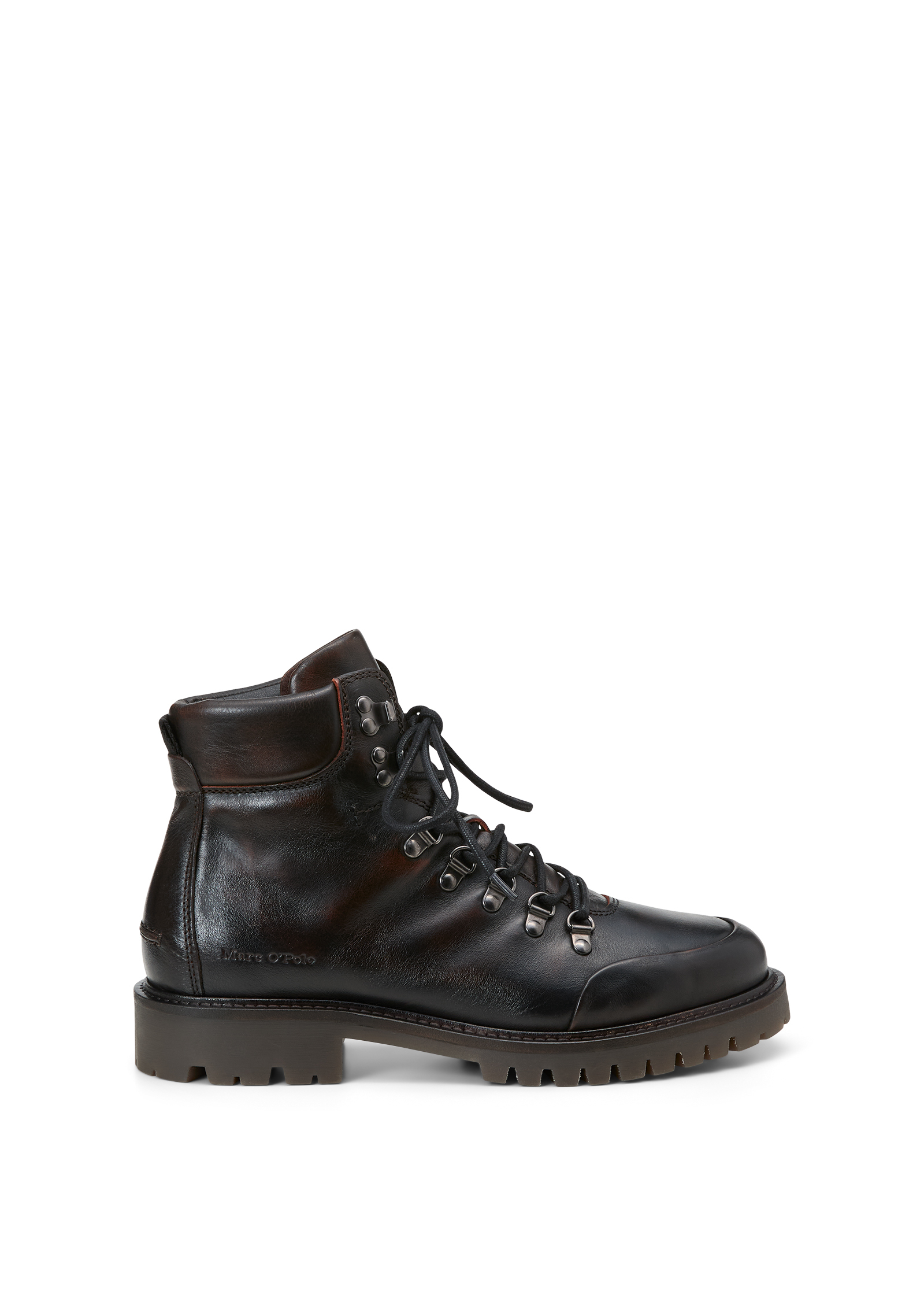 Bottes à lacets, modèle Armin en cuir de vache ciré, MARC O'POLO