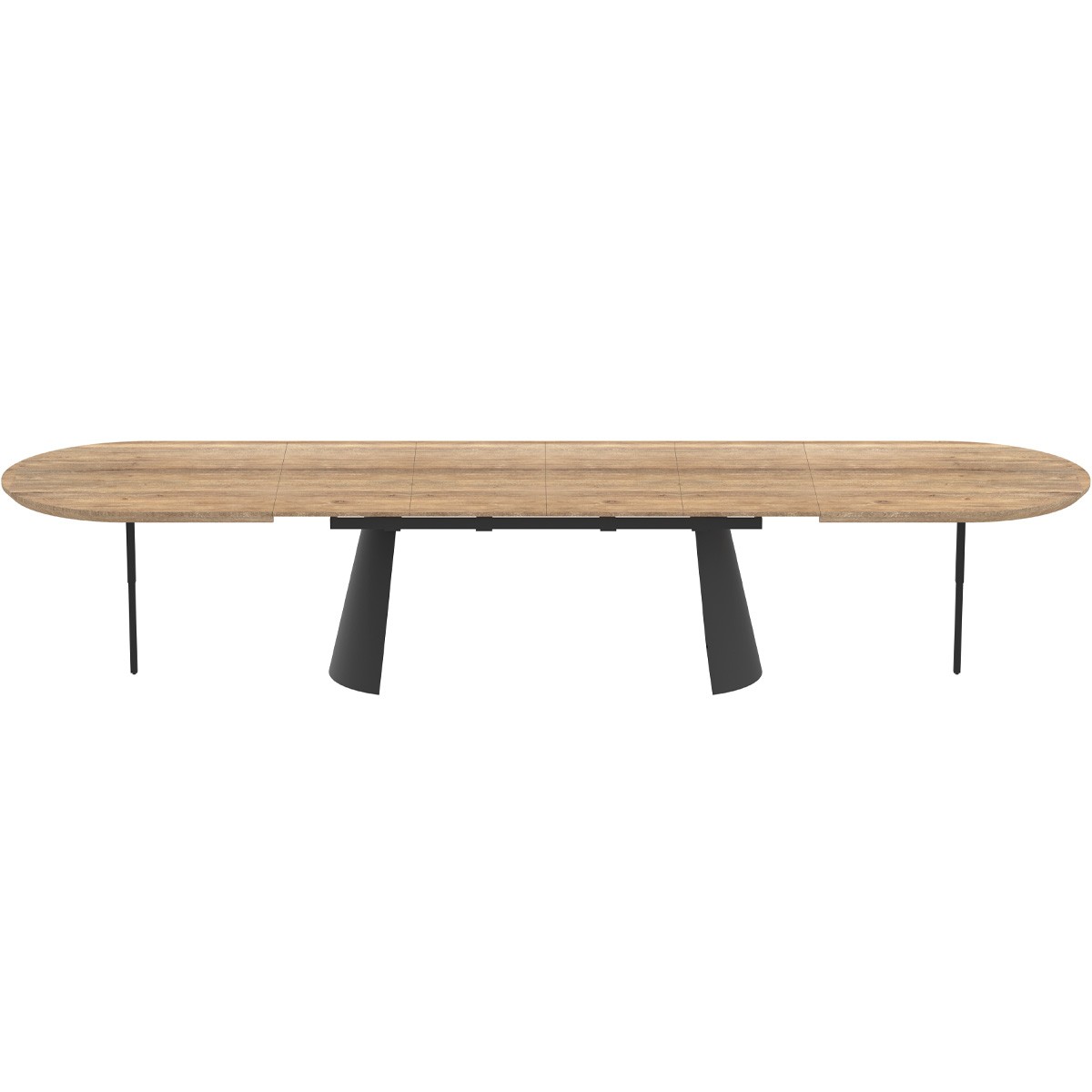 Table à manger ovale extensible 8/16 couverts effet bois - DOURO, HOMIFAB