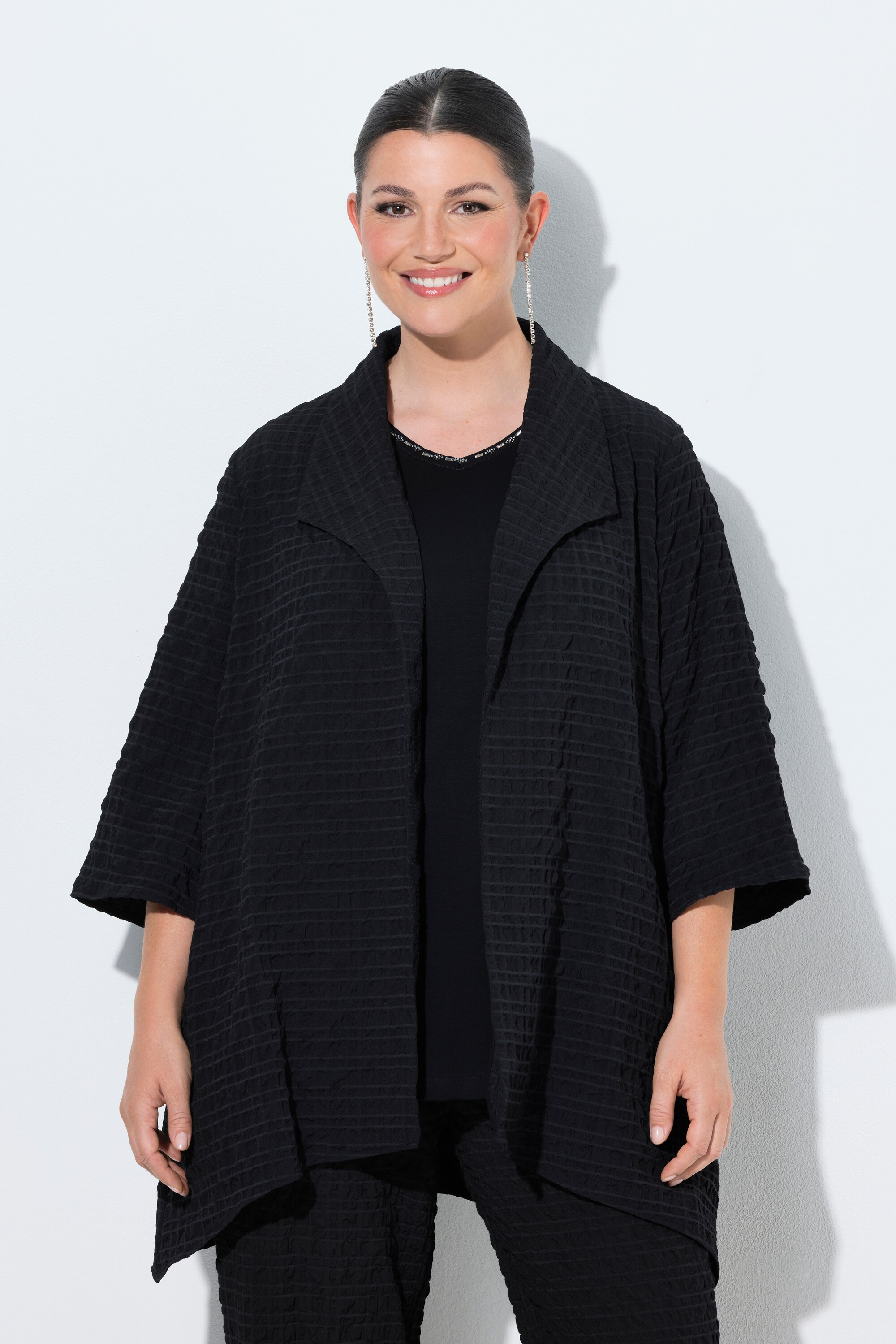 Veste col pelle à tarte et manches 3/4, ULLA POPKEN