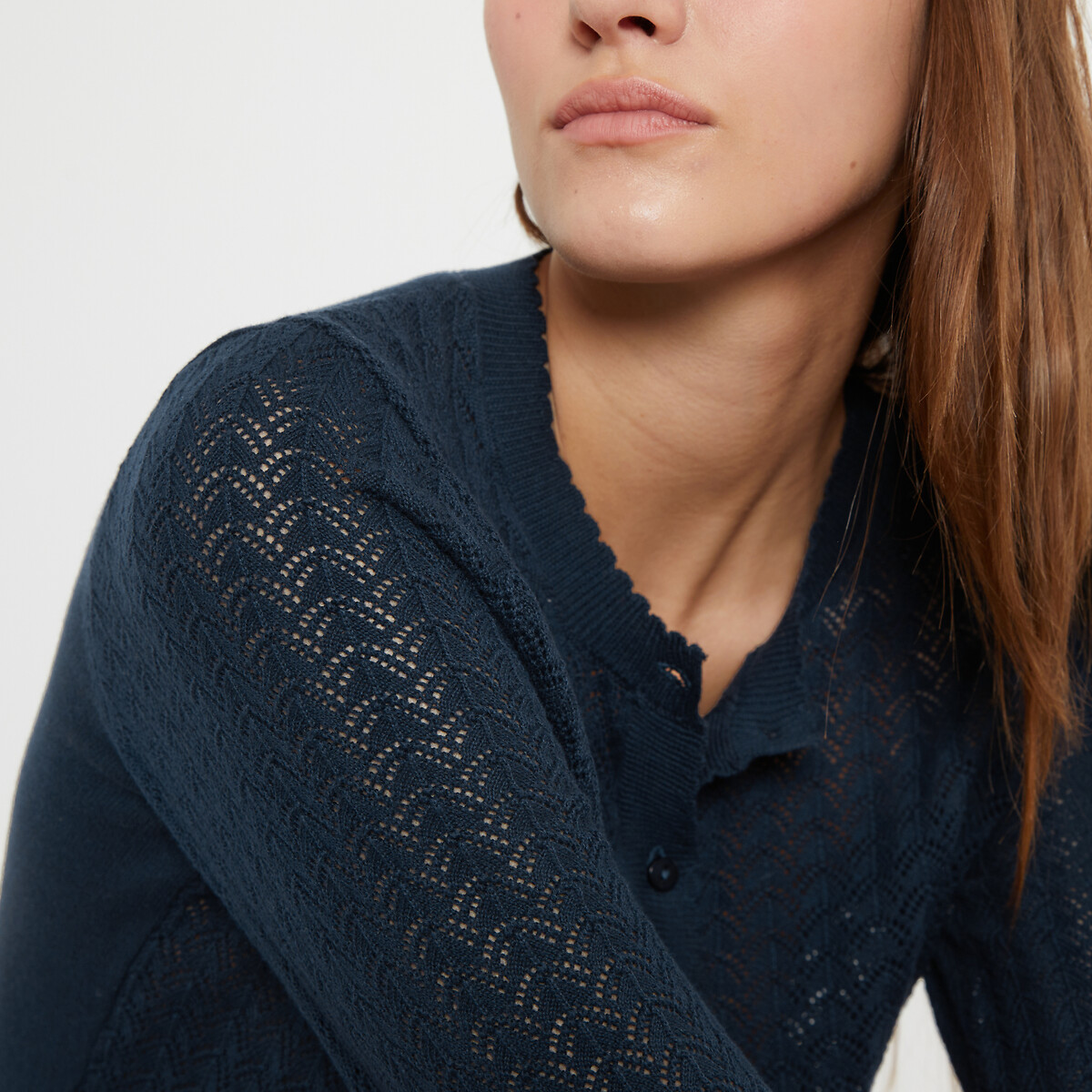Merino wool mix jumper/sweater with v-neck Anne Weyburn | La Redoute