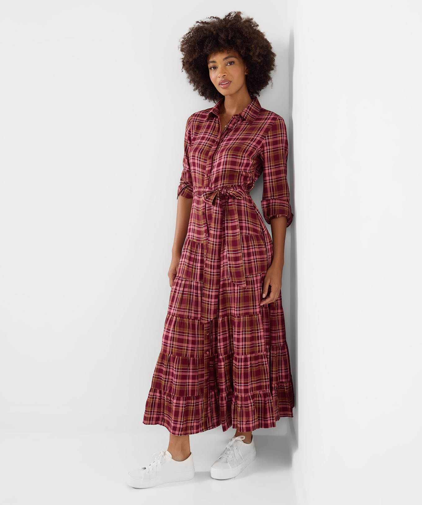 Robe Longue à Carreaux Boutonnée, JOE BROWNS