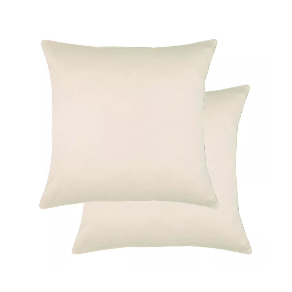 Lot de 2 taies satin de coton AVA UNI, GARNIER THIEBAUT
