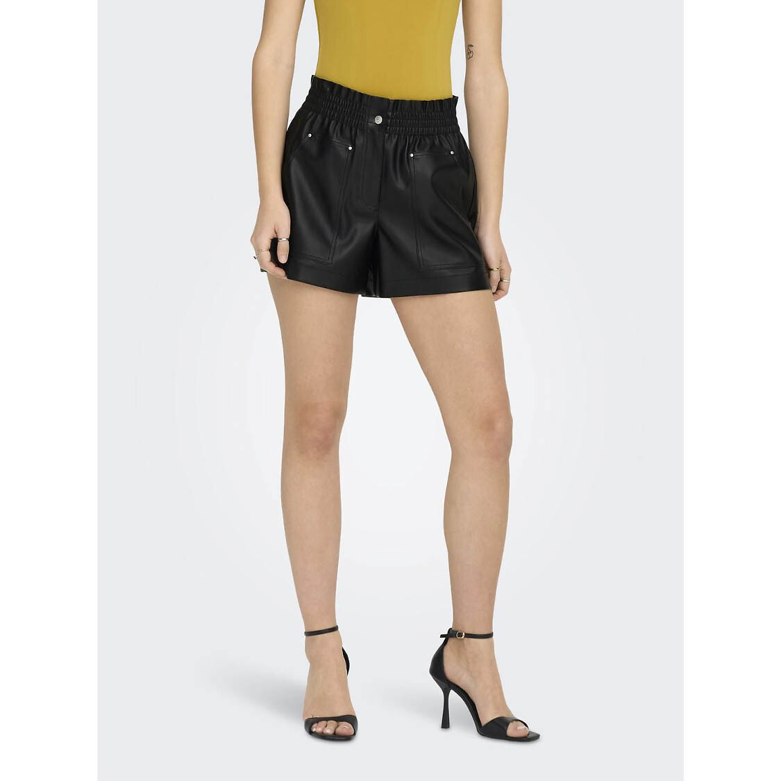 Faux Leather Shorts, ONLY
