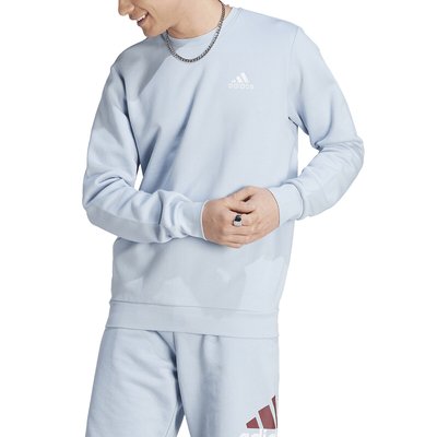 Essentials Fleece Sweatshirt with Embroidered Logo and Crew Neck in Cotton Mix ADIDAS SPORTSWEAR