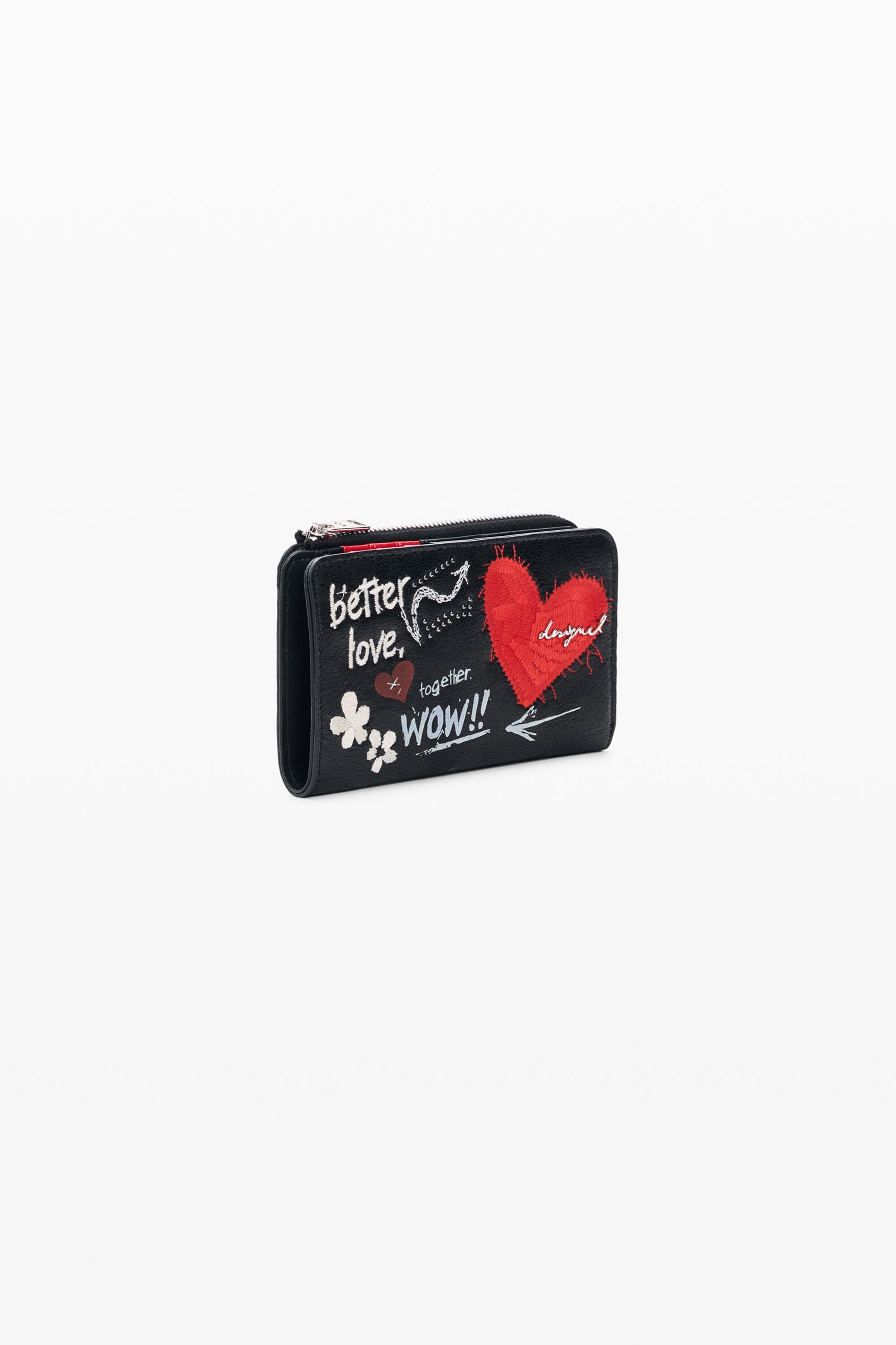Porte-monnaie brodé moyen, DESIGUAL