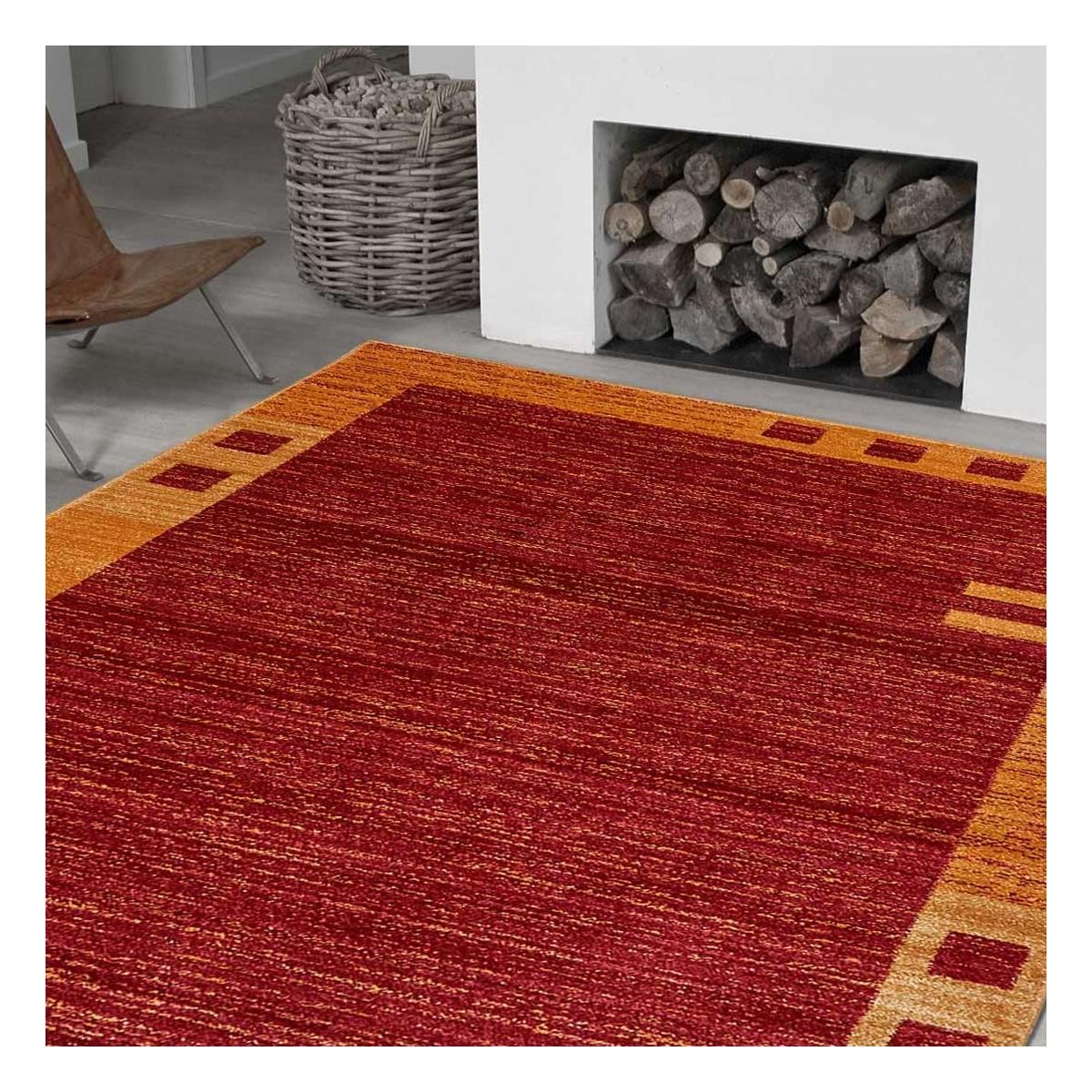 Tapis Rbati Rouge Tapis salon chobay 1 Couleur rouge Un Amour De Tapis | La Redoute
