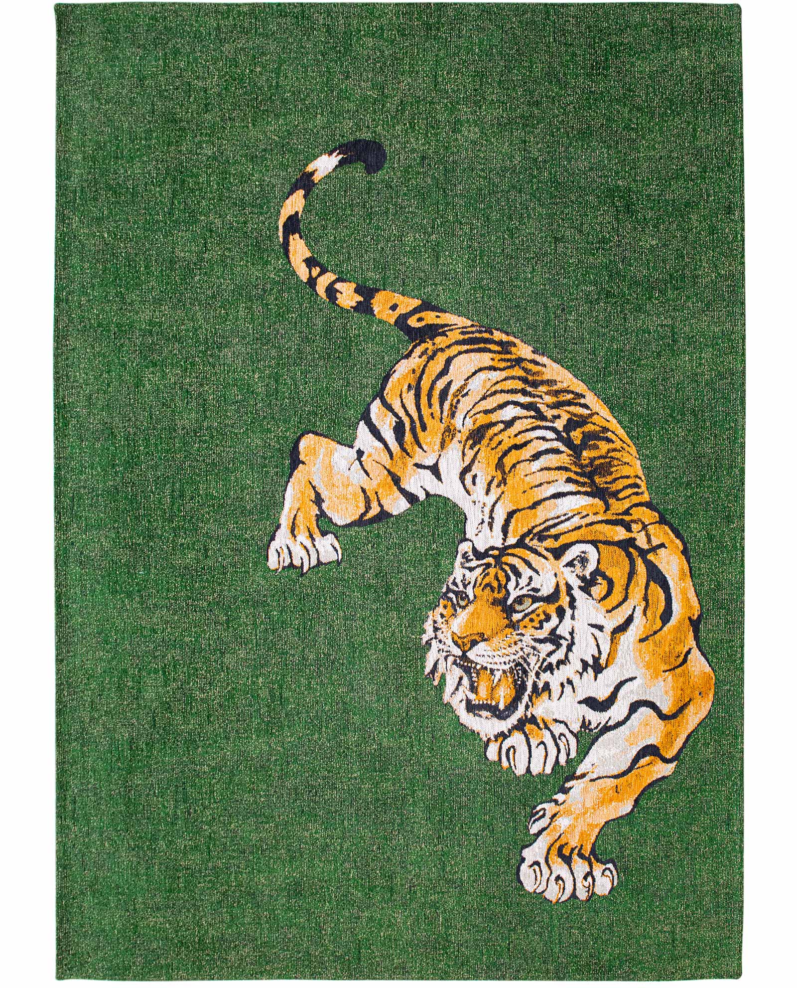 Tapis de salon et chambre tissé plat GREEN TIGER, NOVATREND