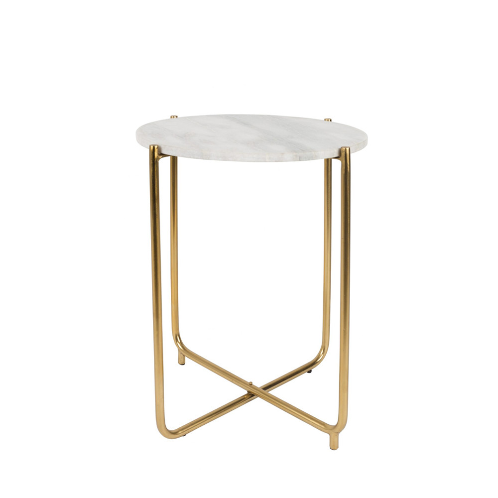 Table d'appoint marbre et laiton- TIMPA, DRAWER