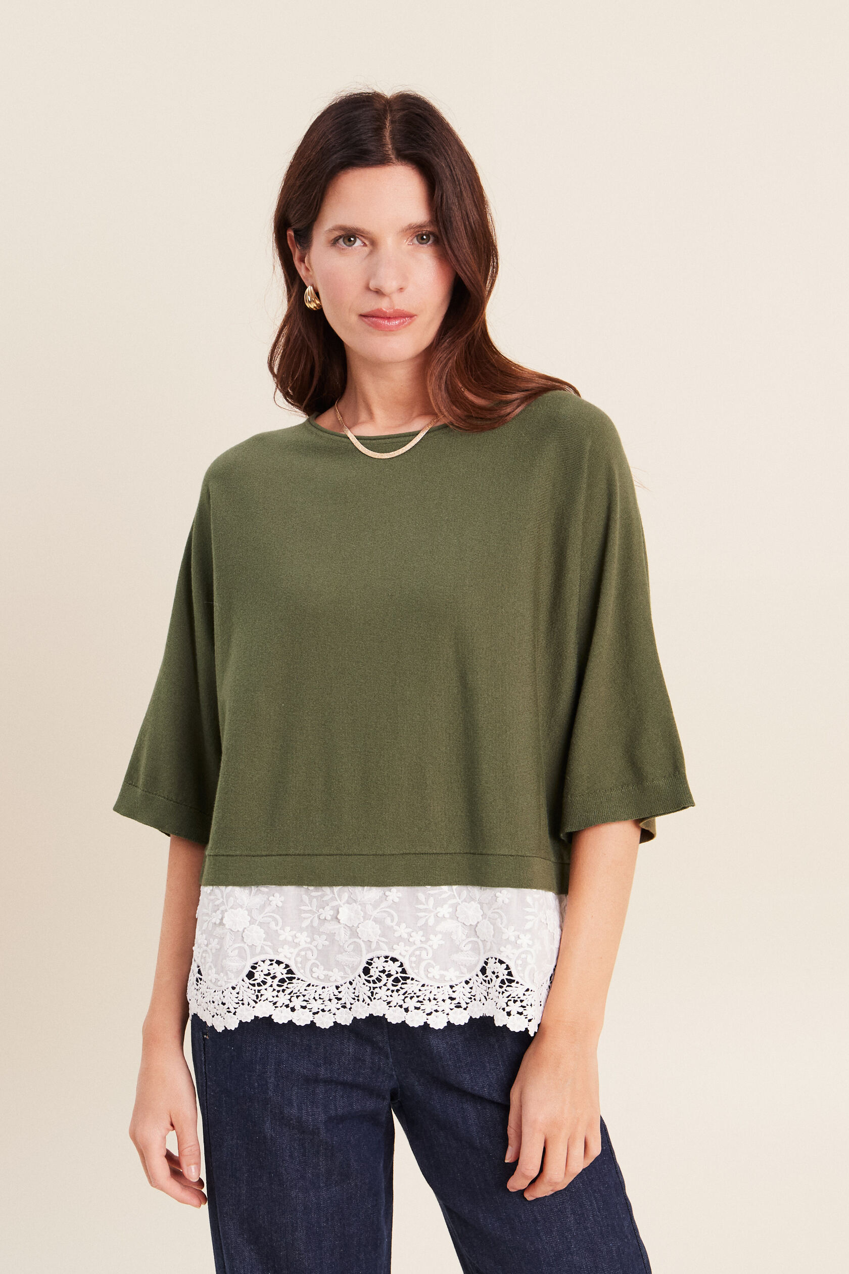Pull bi-matière col bateau, BREAL