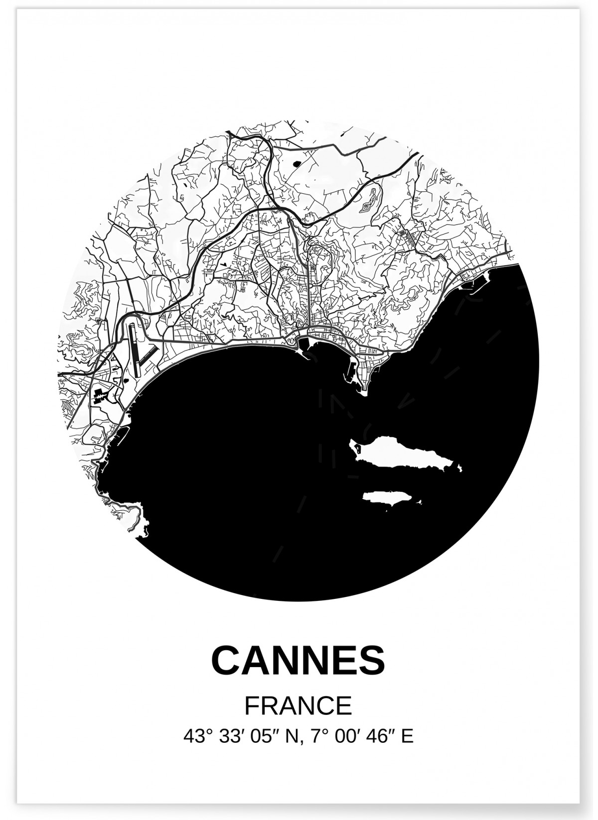 Affiche Carte Cannes, L'AFFICHERIE