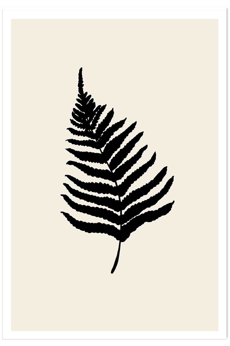 Affiche deco black fougères, HEXOA