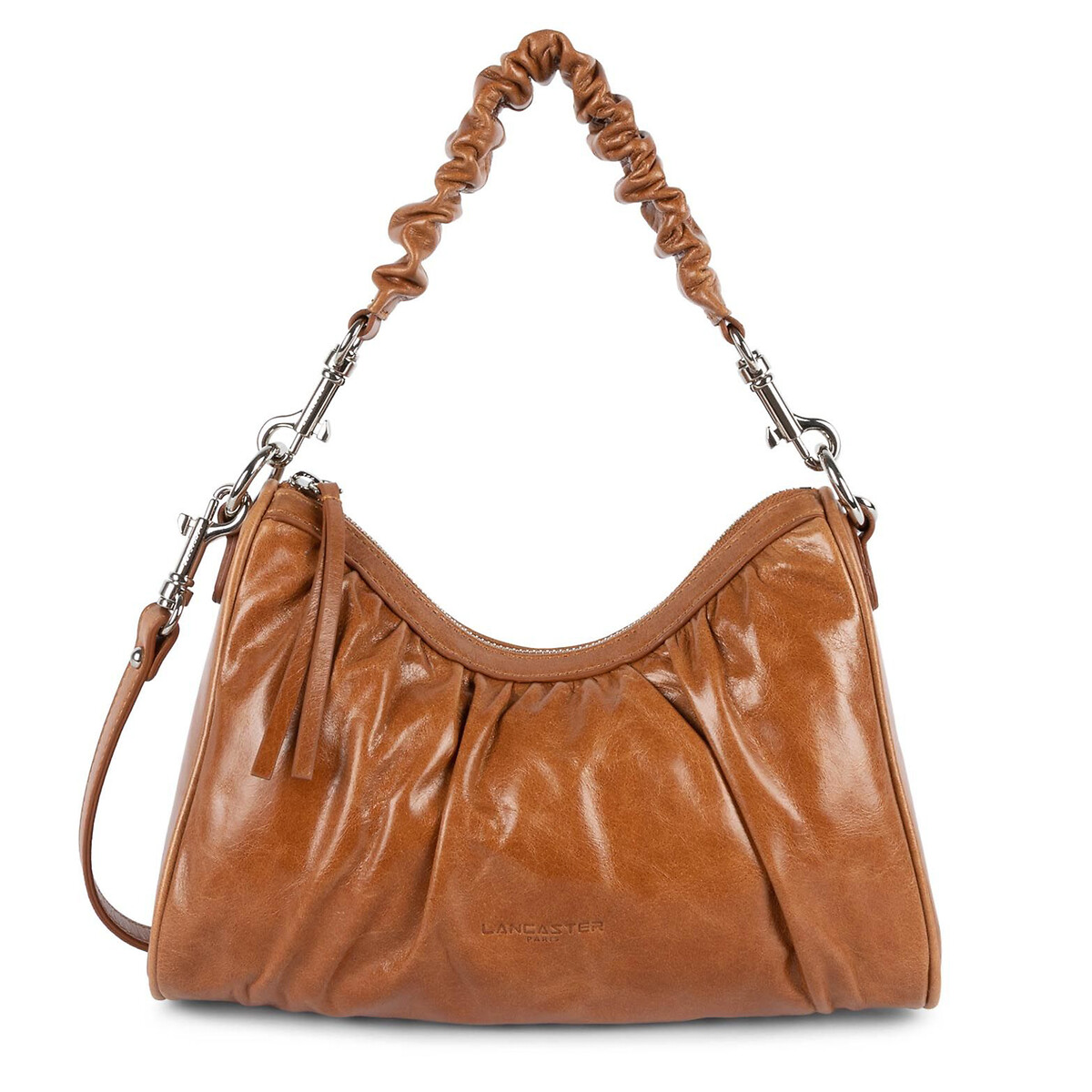 Image of R?tro Chouchou Baguette Bag in Leather with Scrunchie Strap
