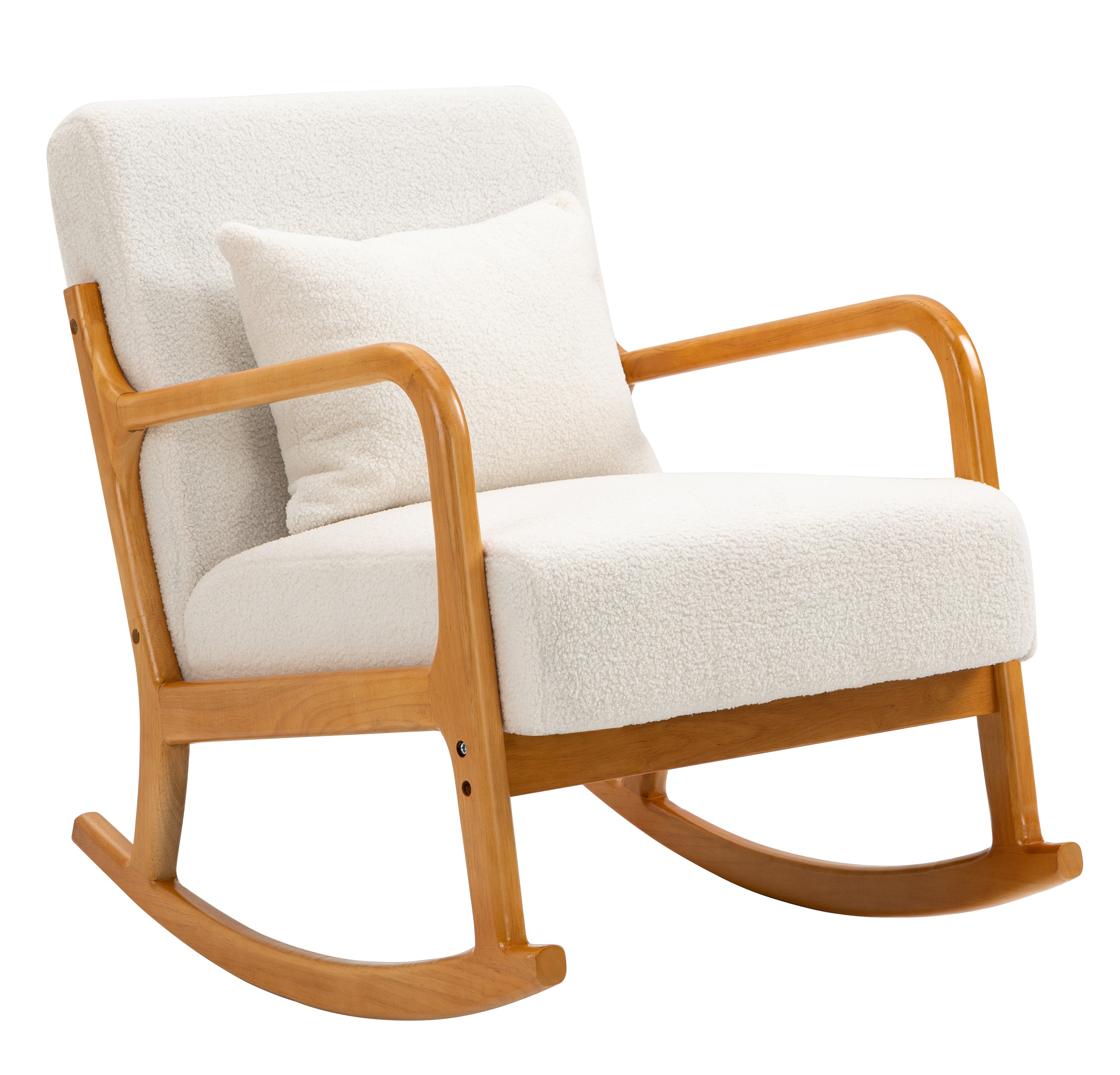 Rocking chair, bois et bouclette, DIANA, NORDLYS