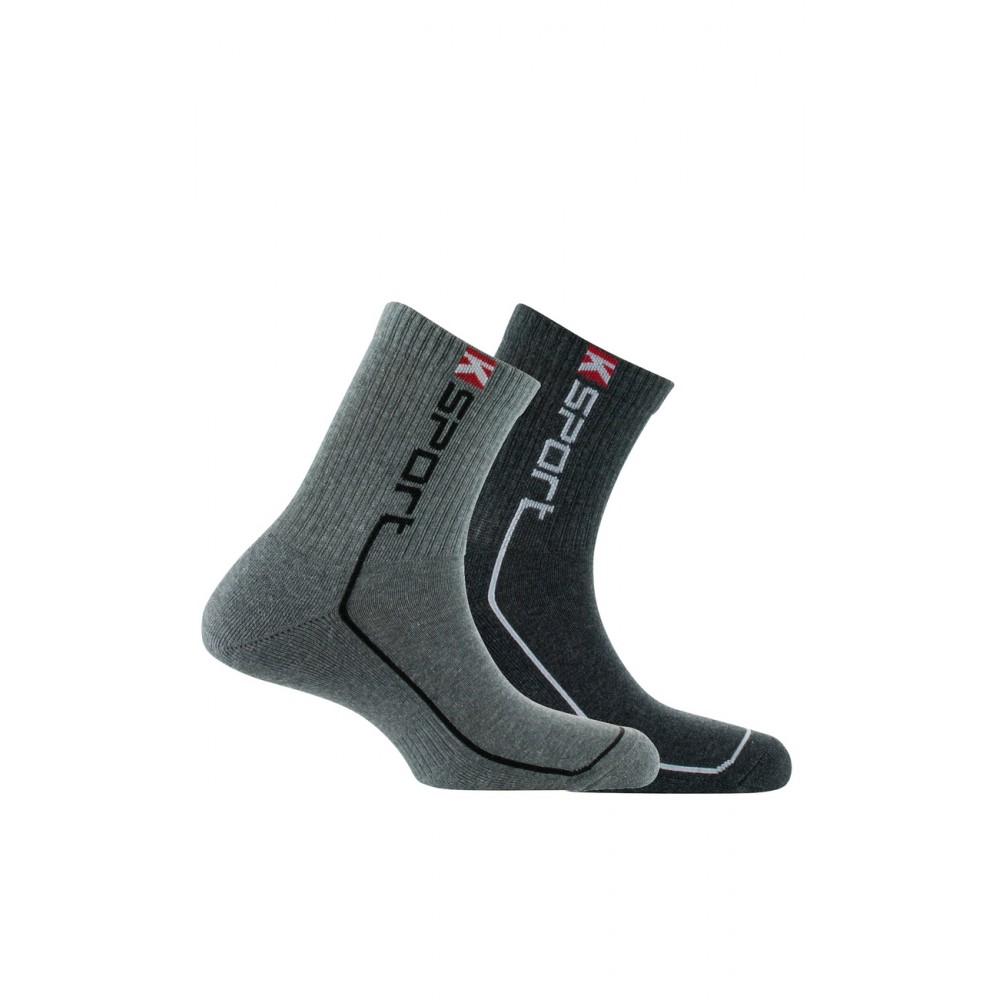 Pack 2 paires chaussettes tiges courtes sport, KINDY