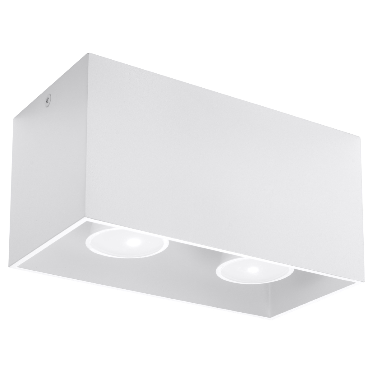 Plafonnier Aluminium Blanc GU10 2 Quad, EDEN