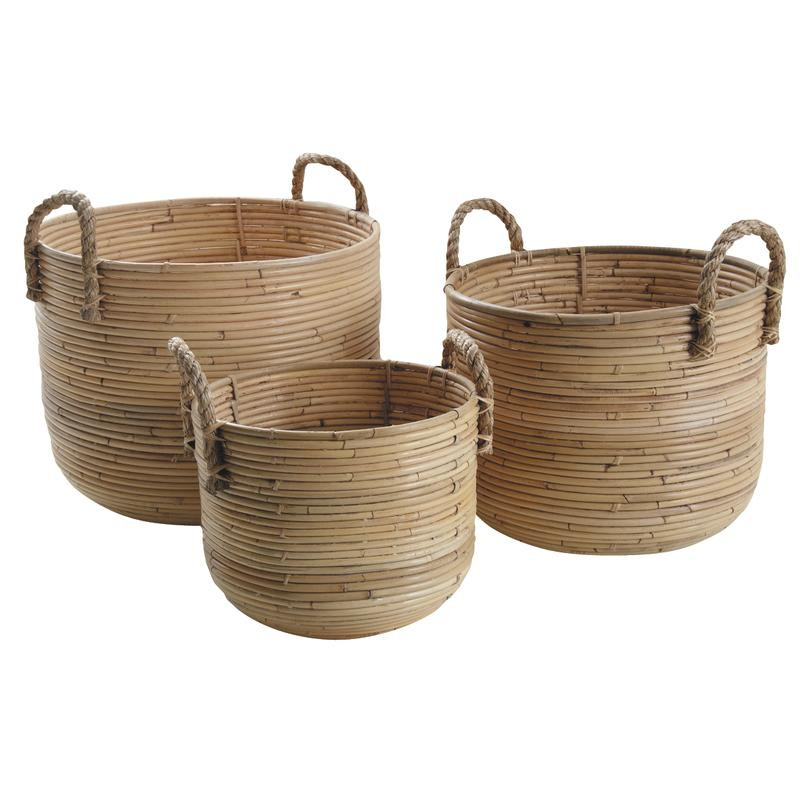 Cache-pot en poelet et corde Diam 29 cm, AUBRY GASPARD