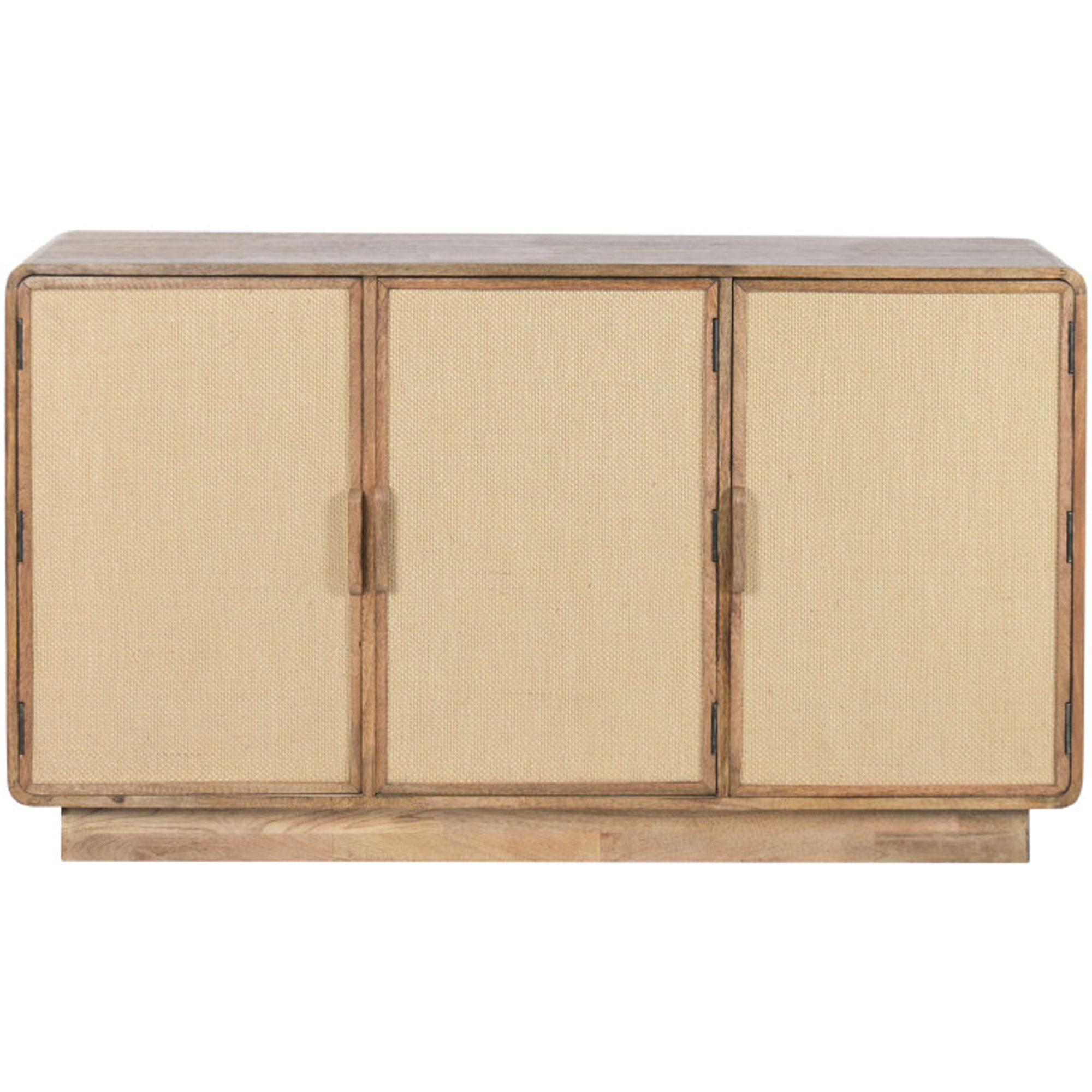 Commode mangue et jute 3 portes 140x40x80cm, WADIGA