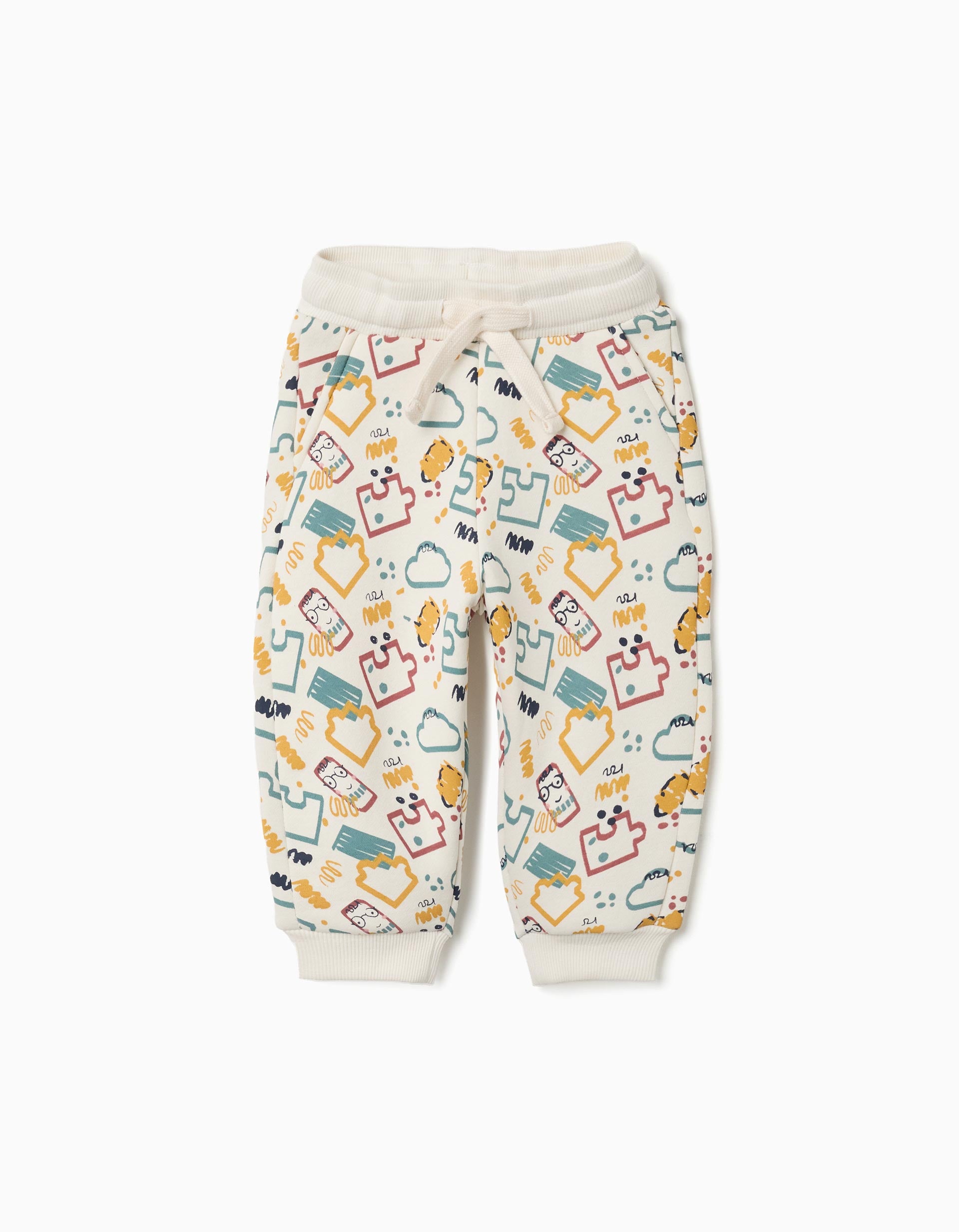 Pantalon de jogging en molleton avec doublure en coton peigné et imprimé, ZIPPY