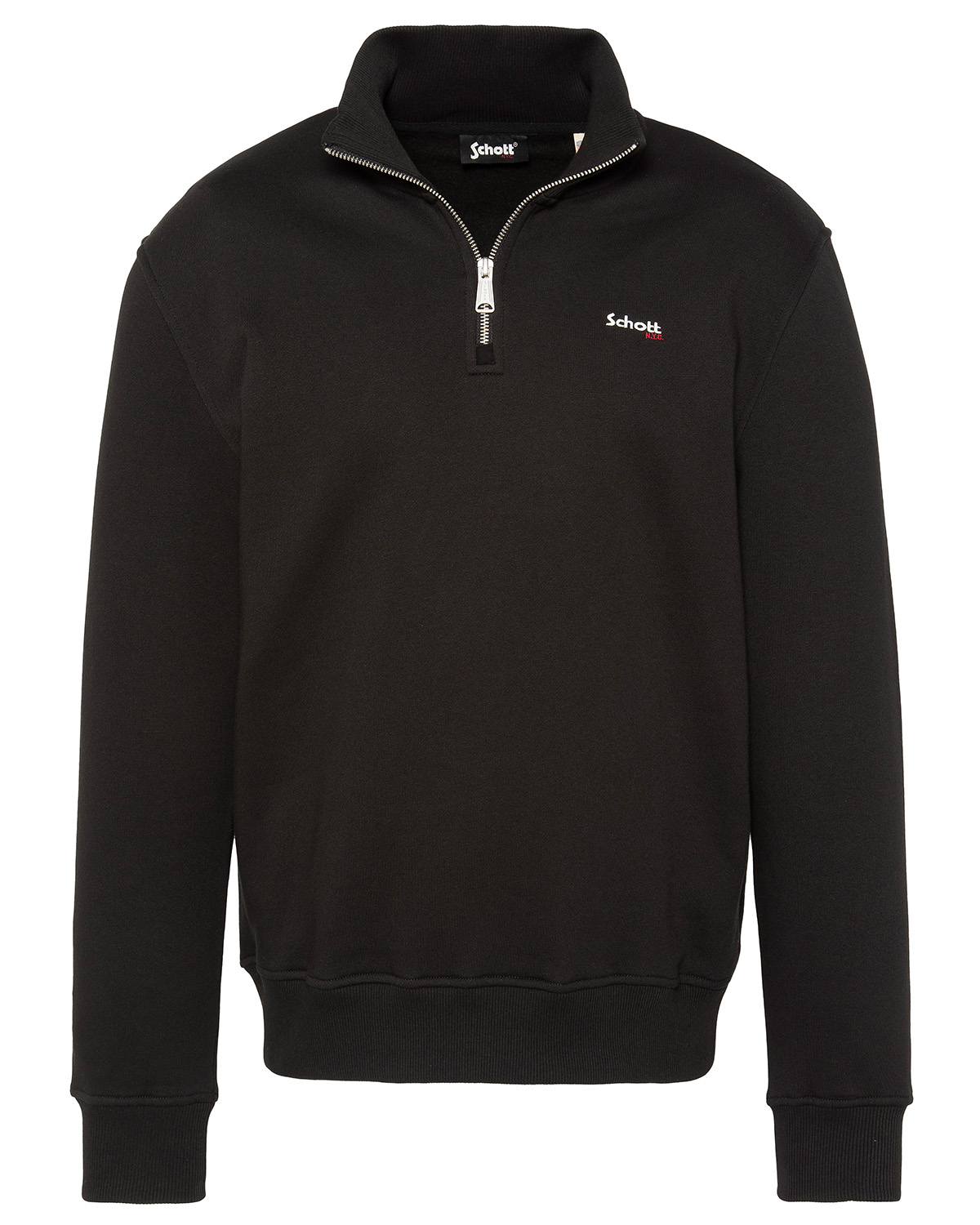 Sweatshirt col camionneur en molleton épais, SCHOTT