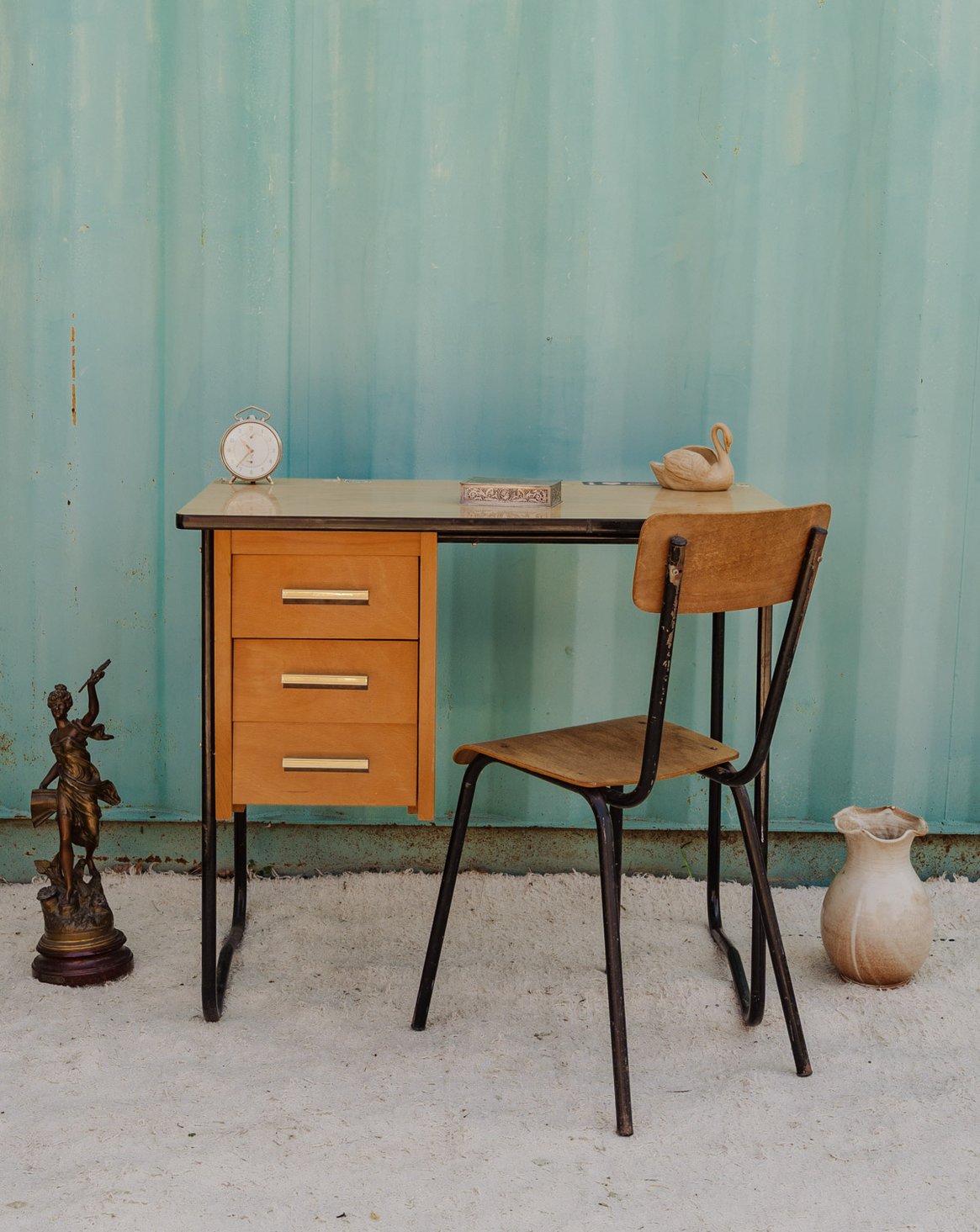 Ensemble de bureau et chaise pour enfants Edouard N°1047 - Bon état, DEBONGOUT