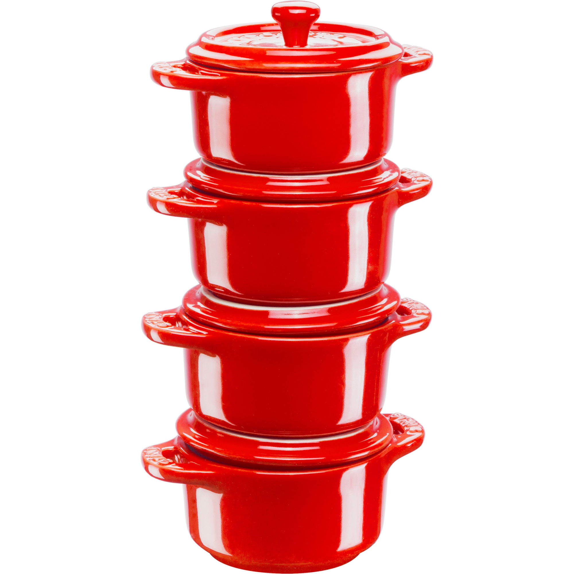 Set de Mini Cocotte. 4 pcs. Cerise, STAUB