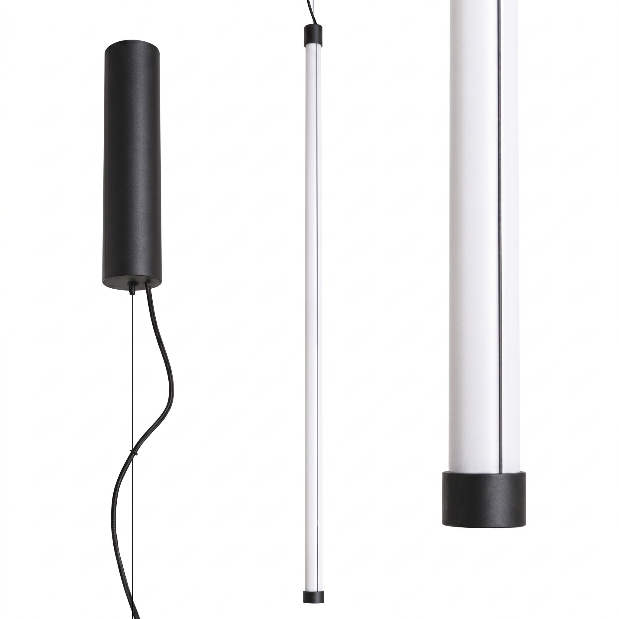 Suspension Acier Noir LED 1 Trang, EDEN