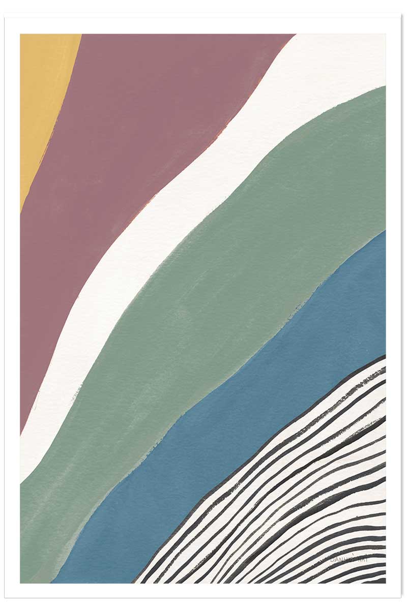 Affiche Retro coloré IV, HEXOA