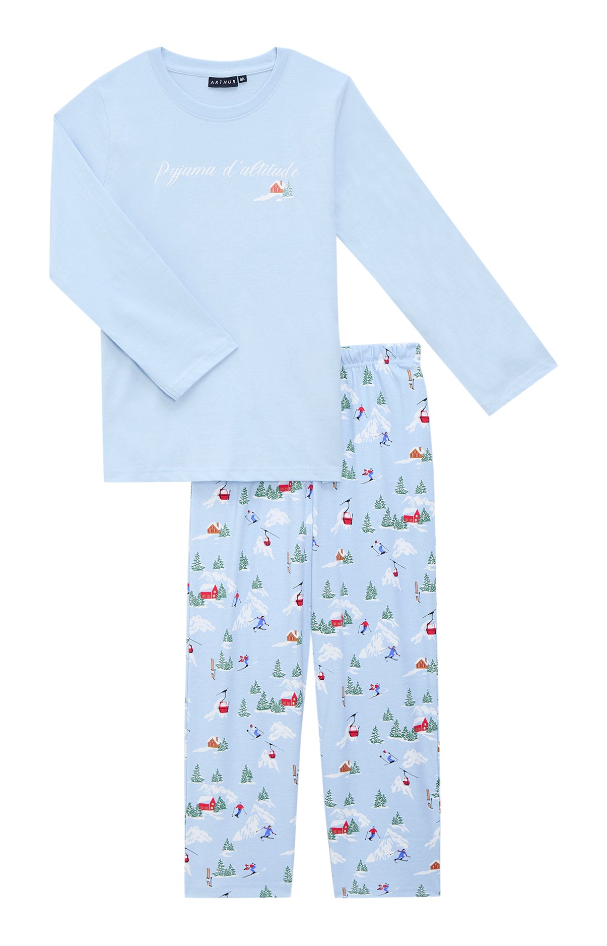 Pyjama D'hiver Bleu Arthur Taille 16 Ans - Neuf Sans étiquettes, 100% Coton, Manches Longues