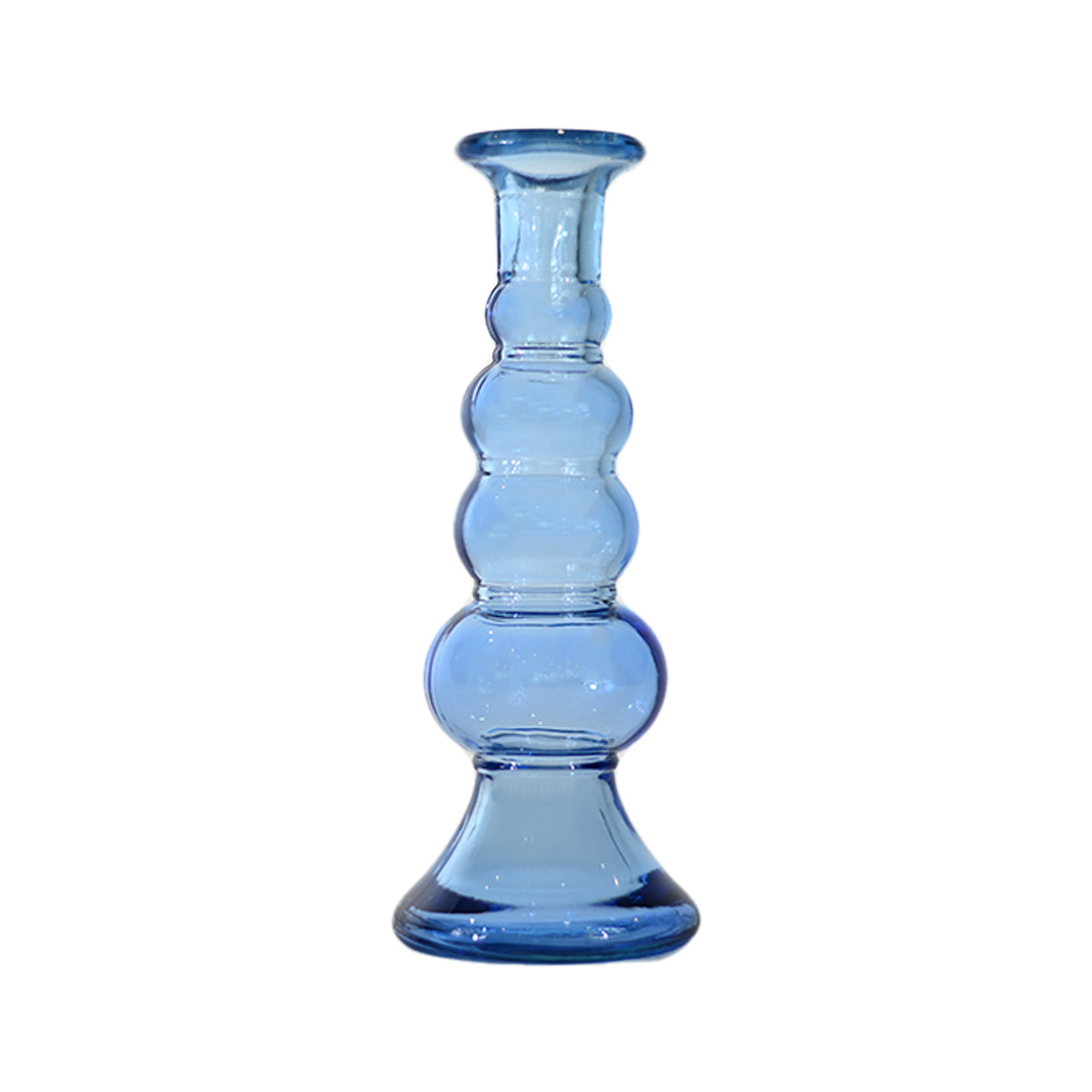 Bougeoir en verre recyclé h 22 cm ASCOT, SENSEI MAISON