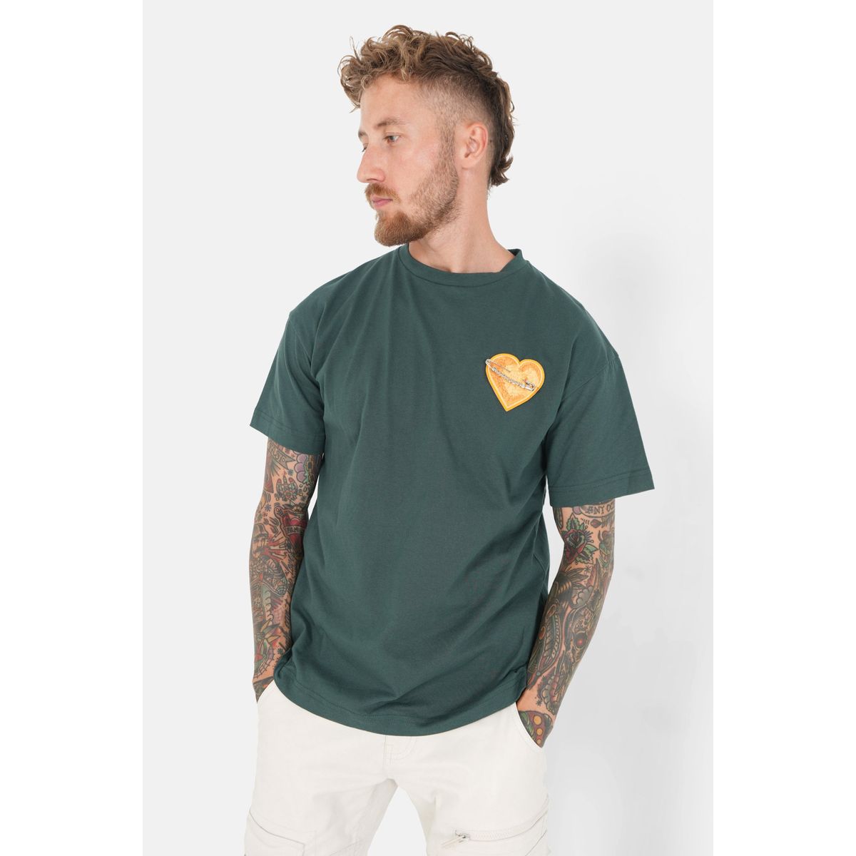 T shirt coeur discount brodé