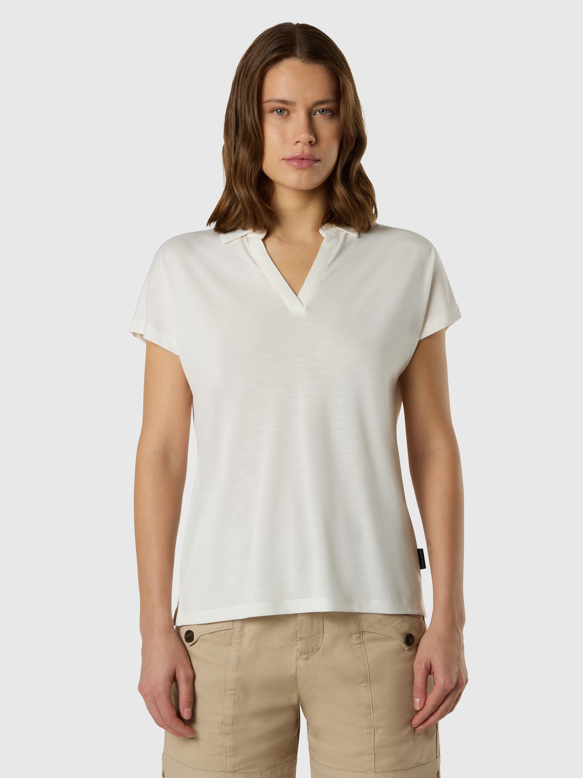 Polo sans boutons en jersey slub, NORTH SAILS