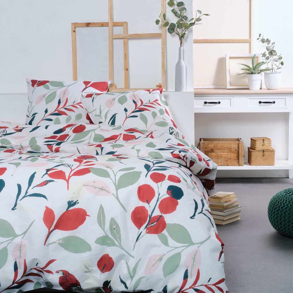 Parure de lit imprimé Floral coton SUNSHINE GALICE, TODAY