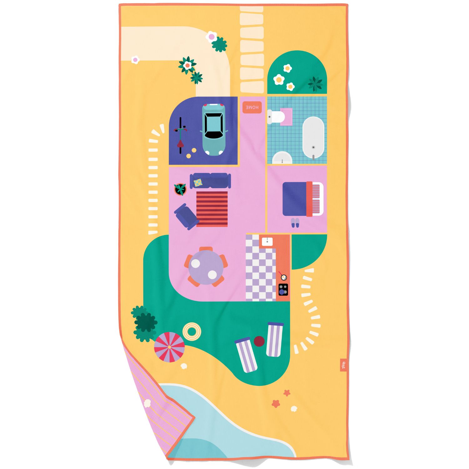 Serviette de plage 2 en 1, QUUT