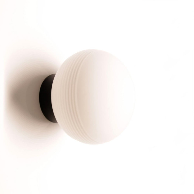 Applique globe Salle De Bain Ip44 noir Amar, MILLUMINE