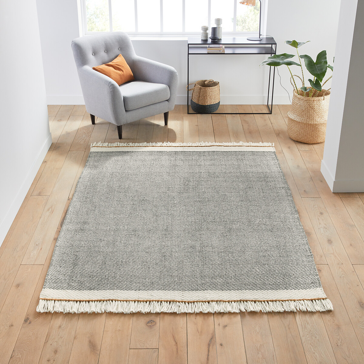 Naga Fringed Wool Rug Multi Coloured La Redoute Interieurs La Redoute