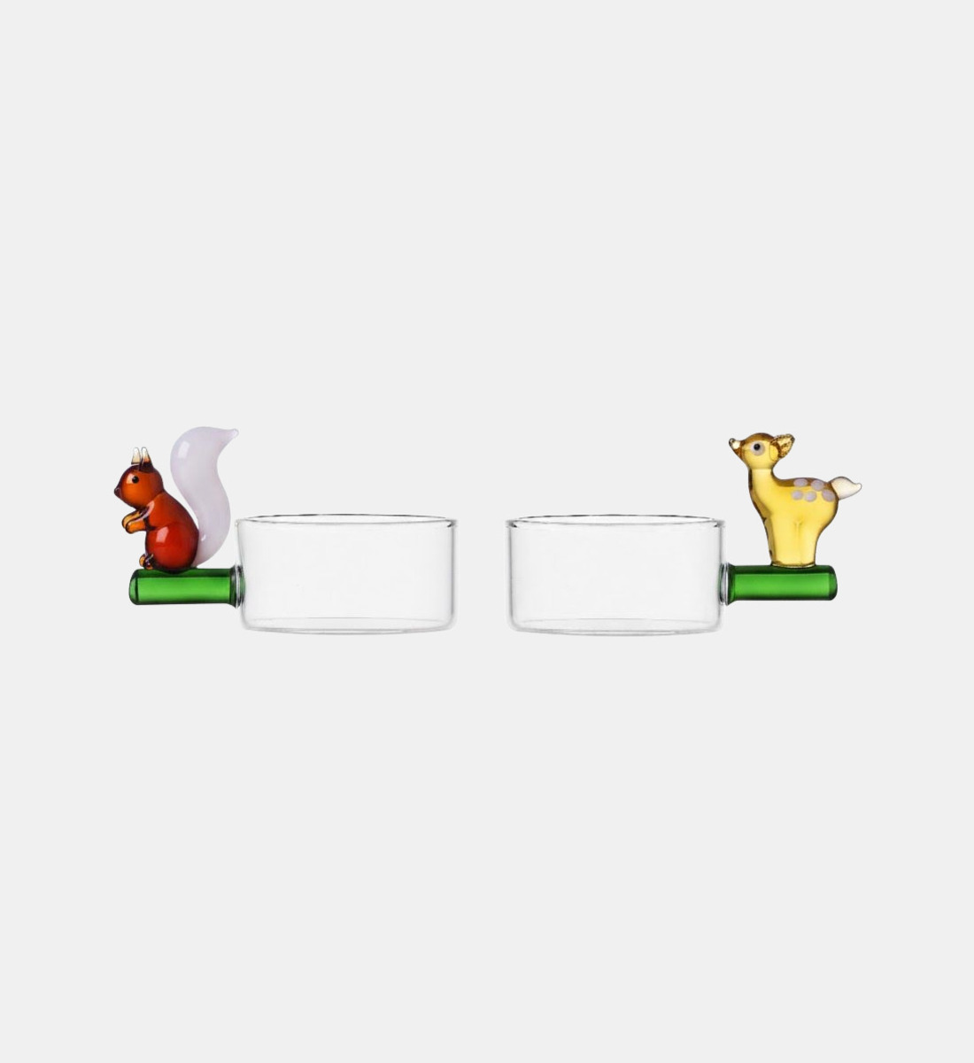 Lot de 2 bougies chauffe-plat écureuil et faon, ICHENDORF MILANO