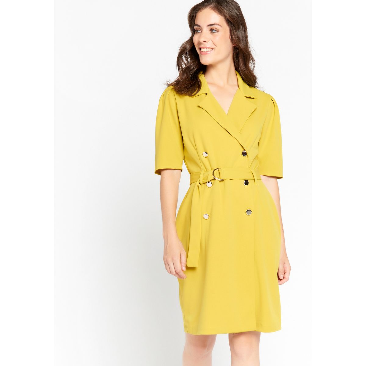 Robe blazer jaune hot sale