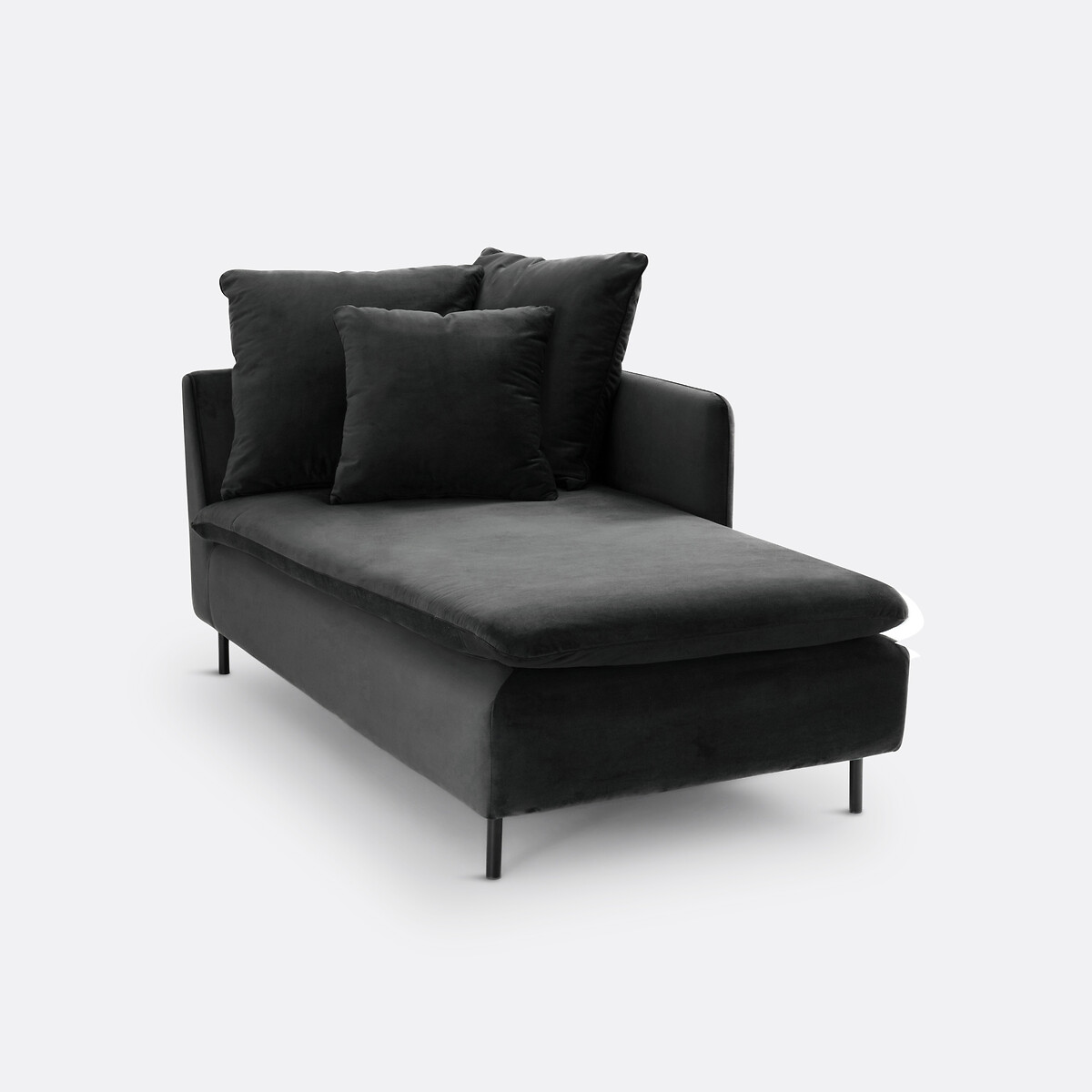 LA REDOUTE INTERIEURS Omvormbare longchair fluweel D158 cm, Ivete