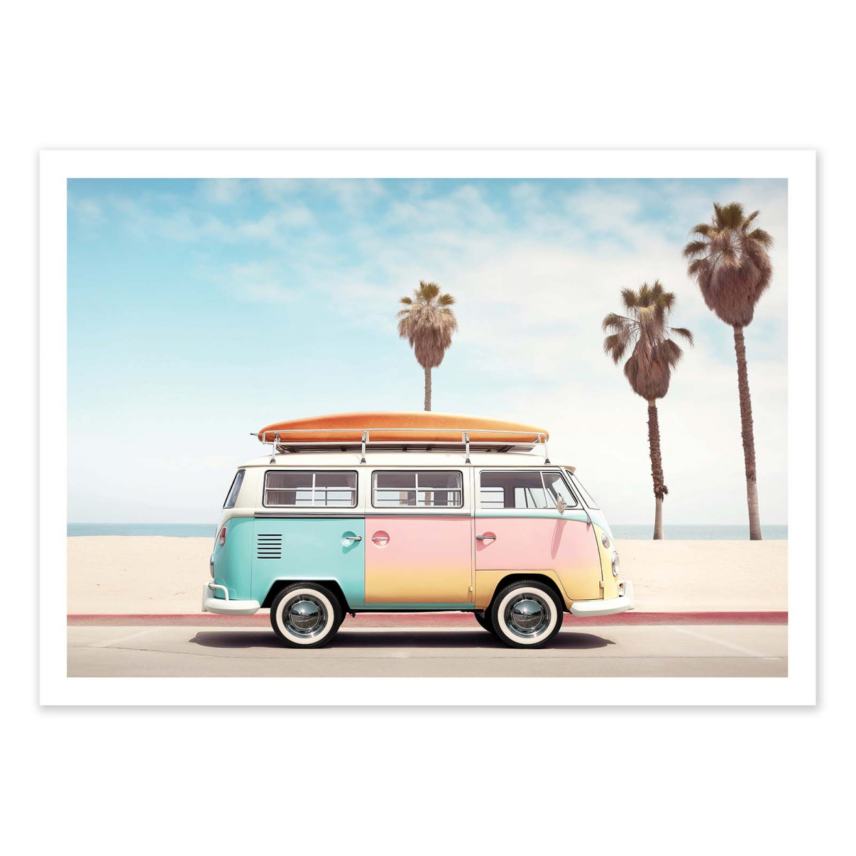 Affiche d'art - California Van - Philippe Hugonnard, WALL EDITIONS
