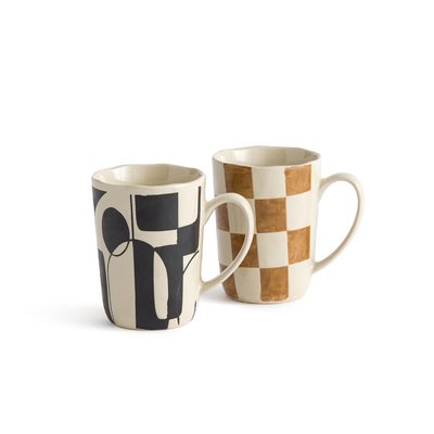 Confezione da 2 mugs, gres, Vinta LA REDOUTE INTERIEURS