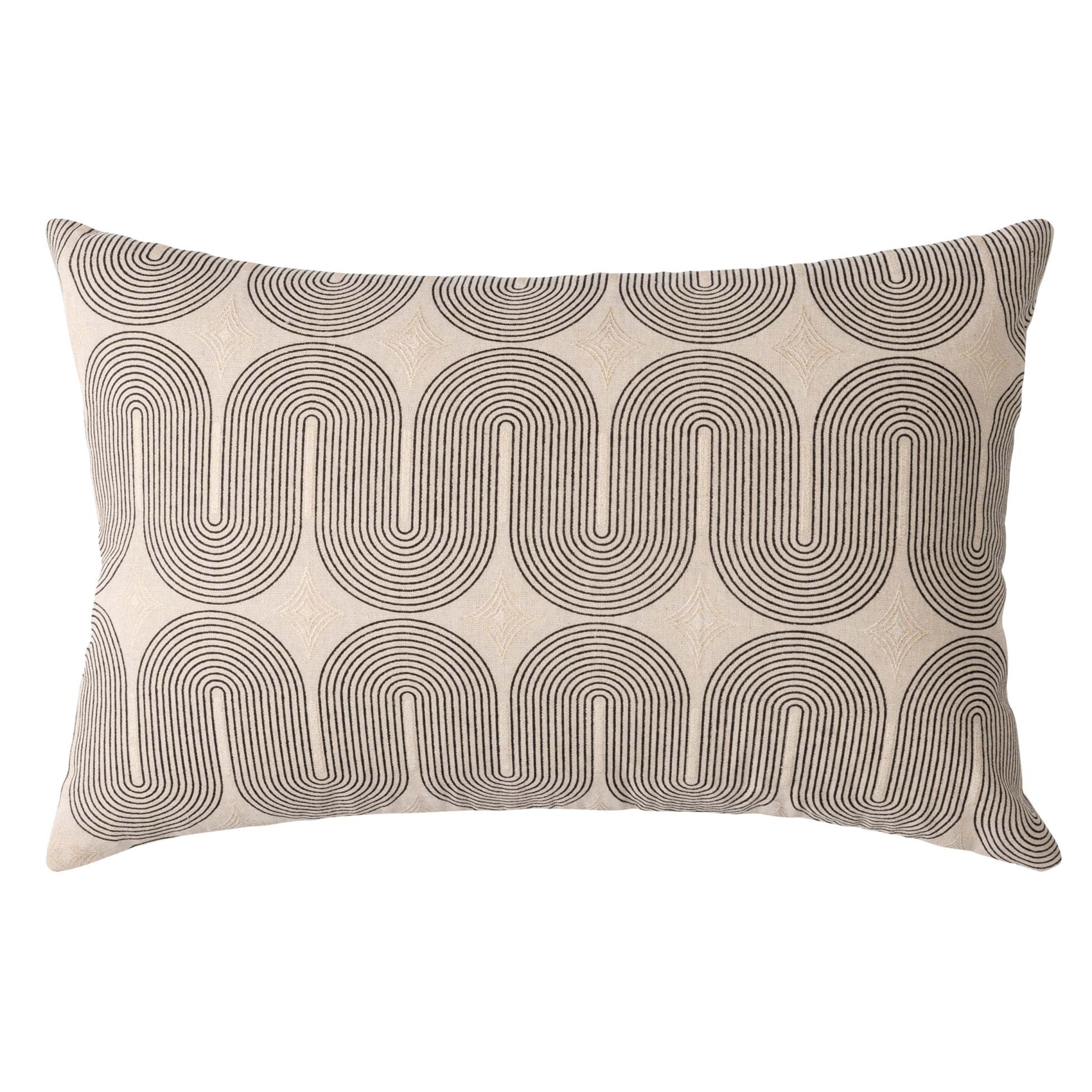 Coussin déhoussable en polycoton à imprimé métallisé, DOUCEUR D'INTÉRIEUR